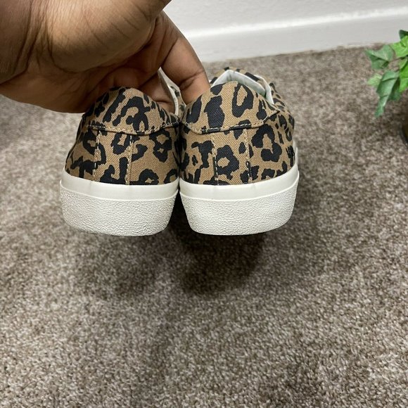 MADEWELL Women’s Size 8 Sidewalk Low-Top Sneakers Leopard Print Recycled Canvas - Picture 4 of 8